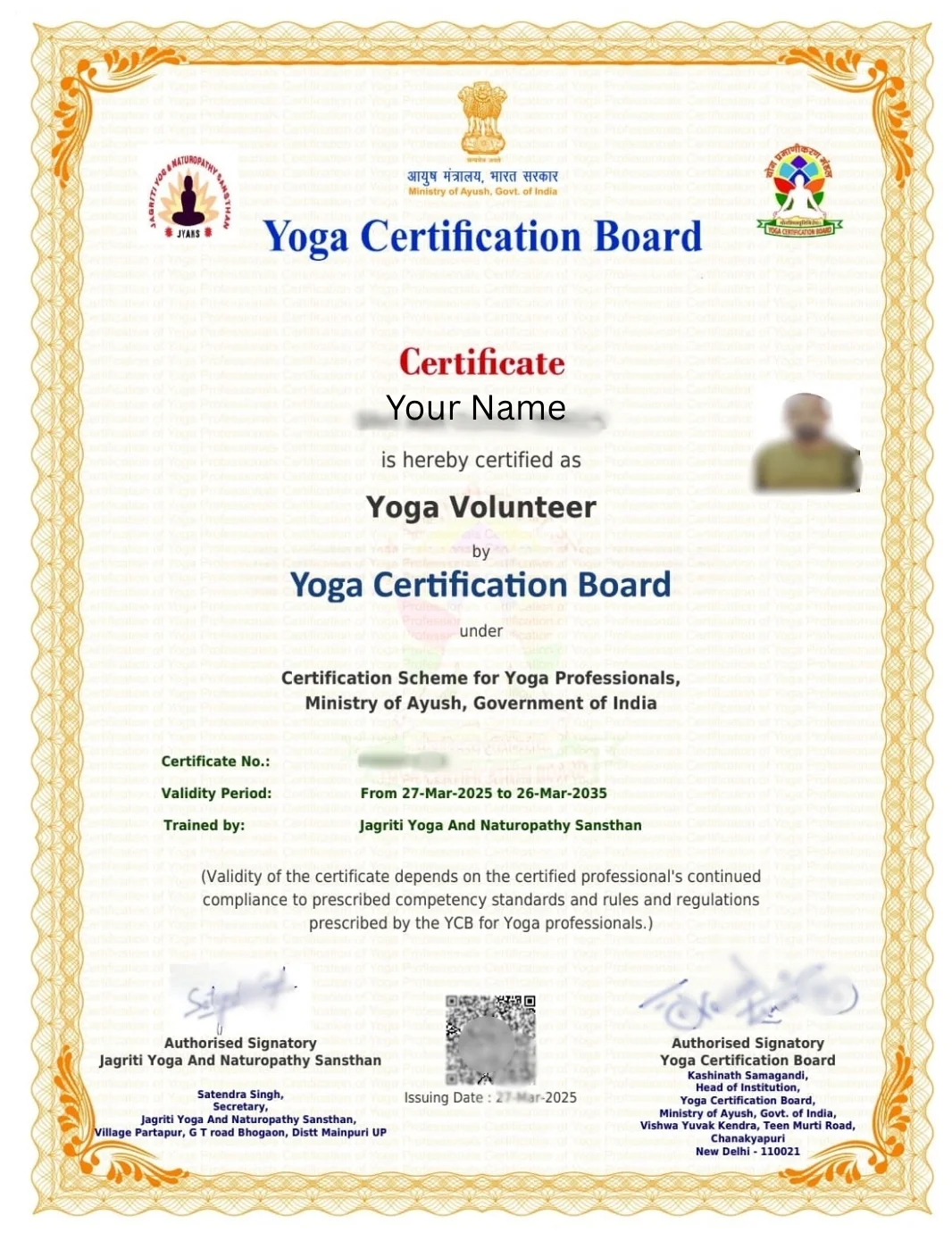 Certificate Sample